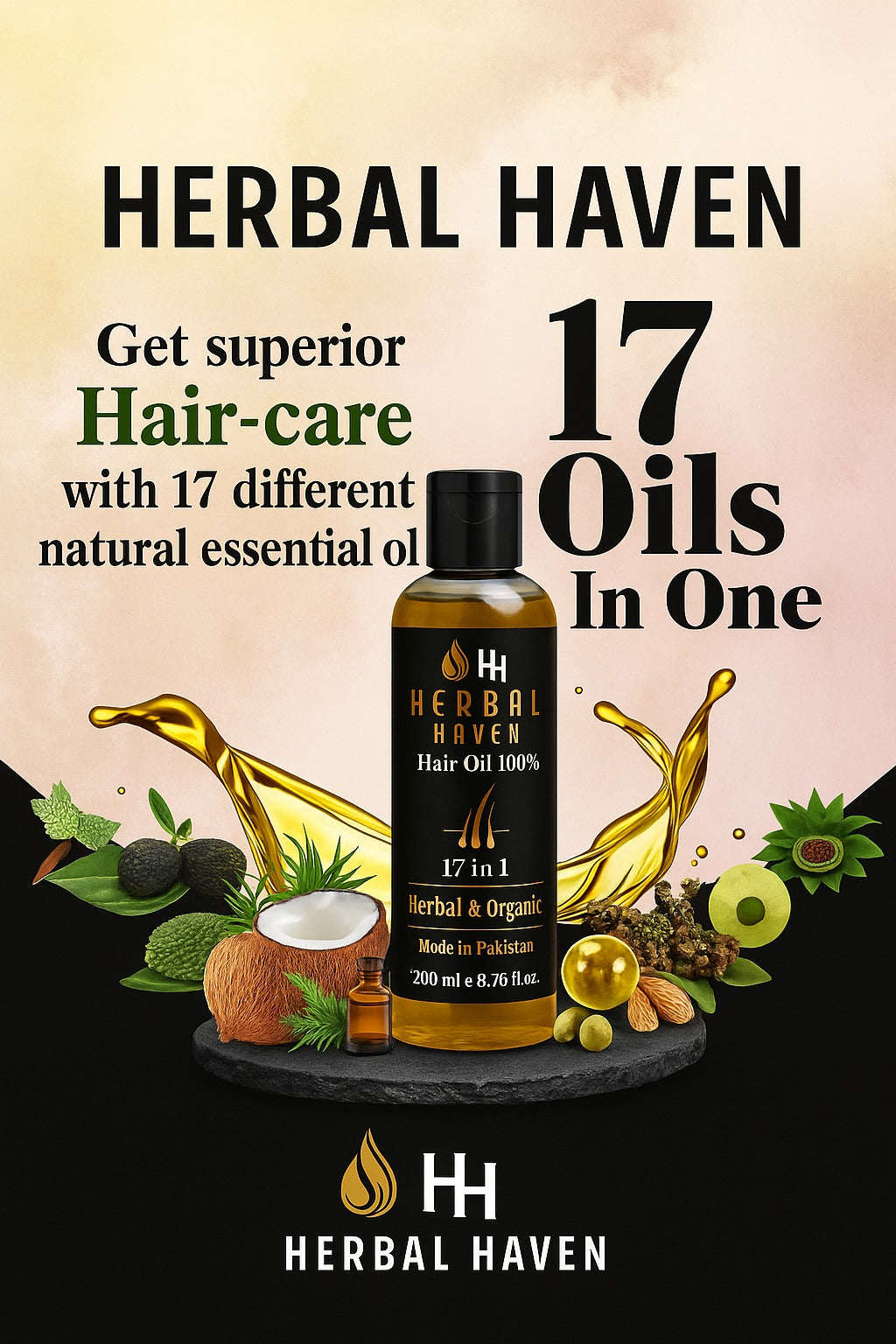 Herbal Haven 17-in-1 Hair Oil | 100% Herbal & Organic