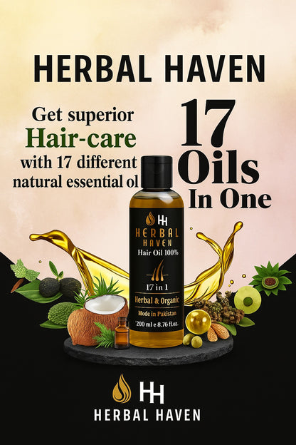 Herbal Haven 17-in-1 Hair Oil | 100% Herbal & Organic