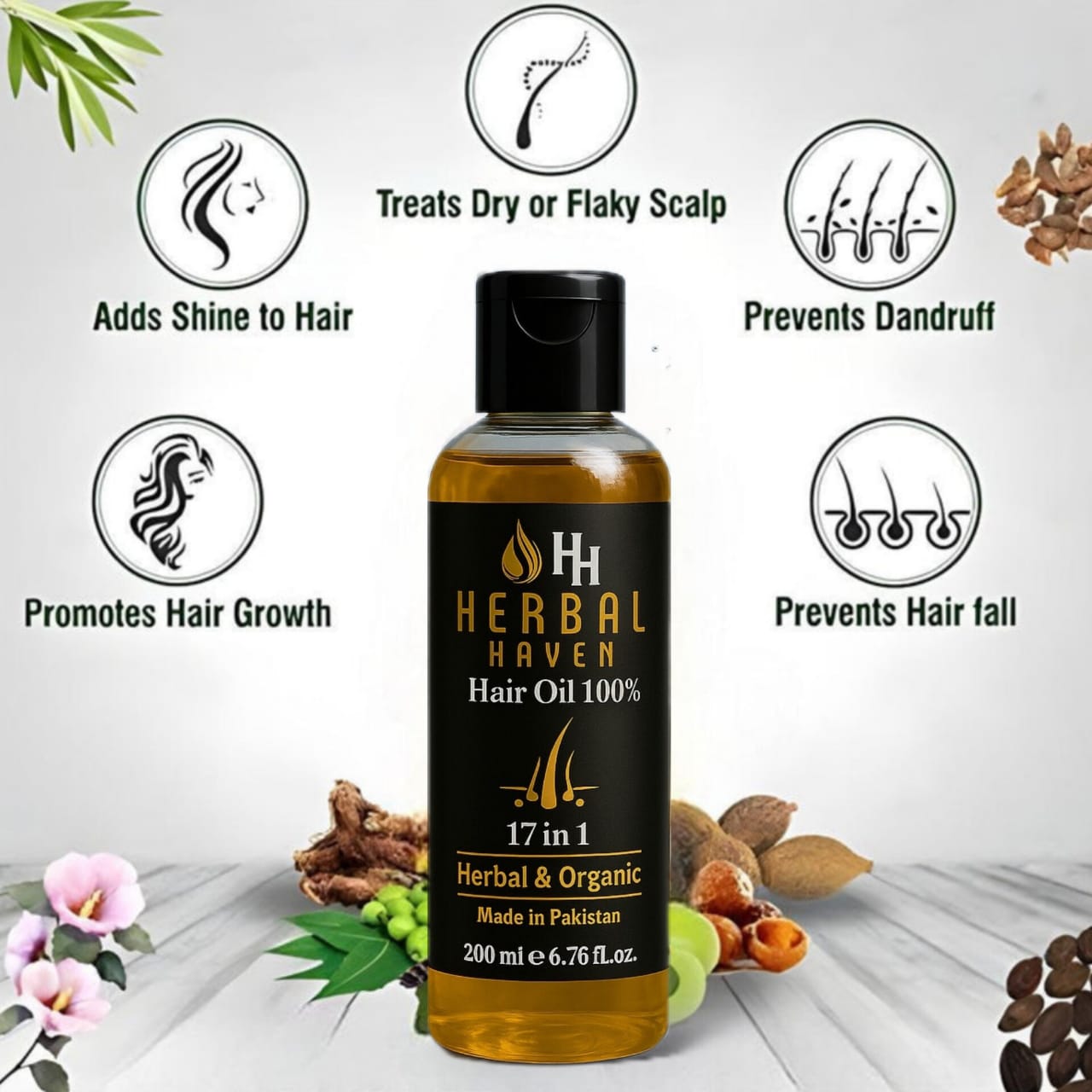 Herbal Haven 17-in-1 Hair Oil | 100% Herbal & Organic